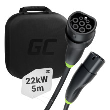 Electric Car Charger - Green Cell Evkabgc01 Black 3m/ 5m Type 2