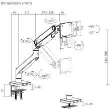 „Sbox LCD-C49“ (17–49 / 20 kg / 100 x 100)