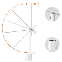 Baseus Smart Eye įkraunamas sulankstomas skaitymo stalas LED lempa (Smart Light) balta (DGZG-02)