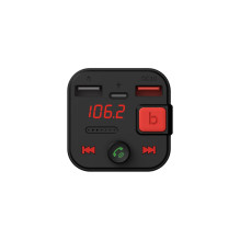 Car Audio System - Savio FM Transmitter, Bluetooth 5.3, QC 3.0, LED Display, Bass Boost