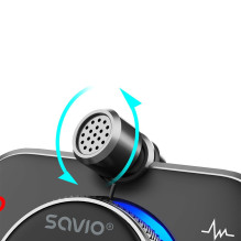 FM Siųstuvas - SAVIO, Bluetooth 5.0, QC/ PD 3.0, AUX OUT, Micro SD, Juodas