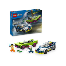 Konstruktorius - LEGO City policijos ir sportinio automobilio gaudynės 213 dalių