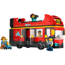 Konstruktorius - LEGO City 60407 Raudonas Dvigubas Autobusas 384 Detalės