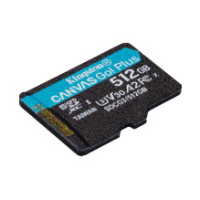 MicroSD Kortelė - Kingston Technology 512GB Canvas Go Plus 170r A2 U3 V30