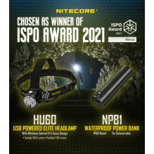 NITECORE H Series Spotlight/ Floodlight Adjustable Dual Output USB Powered HU60 plius Battery Pack NBP1