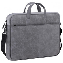 Laptop Bag - Defender 15.6" Hard Leather Gray