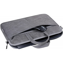 Laptop Bag - Defender 15.6" Hard Leather Gray