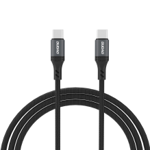 Dudao L3CC USB-C - USB-C 60W 2m Braided Cable - Black