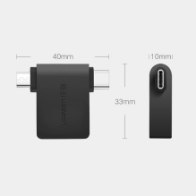 Ugreen adapter OTG USB USB 3.2 Gen 1 (5Gbps) - USB Type C / micro USB black (30453)