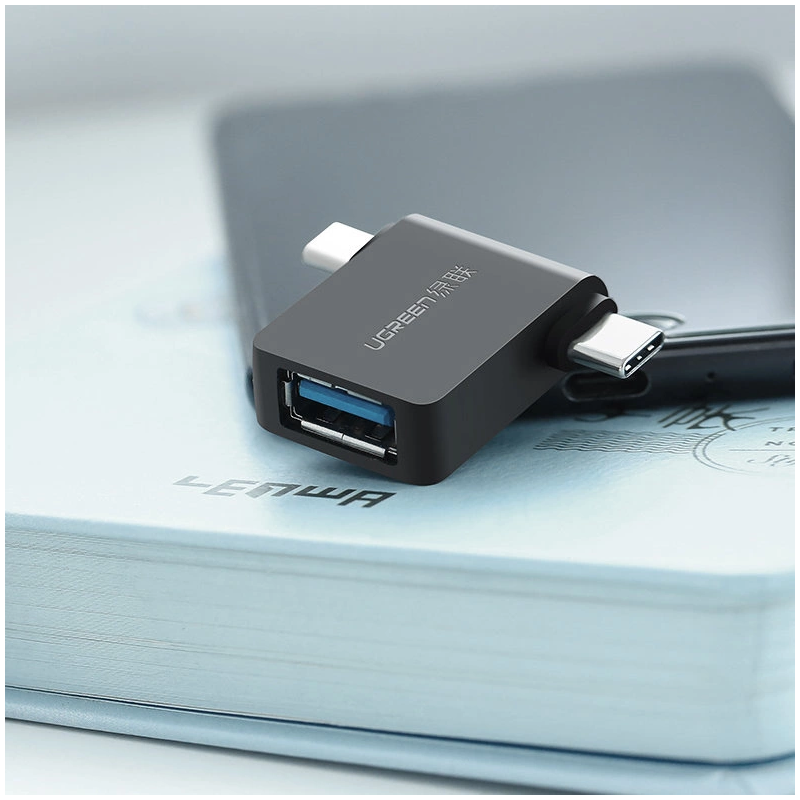 Ugreen adapter OTG USB USB 3.2 Gen 1 (5Gbps) - USB Type C / micro USB black (30453)