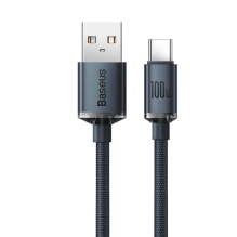 Baseus Crystal Shine Series cable USB cable for fast charging and data transfer USB Type A - USB Type C 100W 1.2m black 