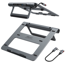 Acefast HUB multifunctional laptop stand USB Type C - 2x USB 3.2 Gen 1 (3.0, 3.1 Gen 1) / TF, SD / HDMI 4K@60Hz / RJ45 1