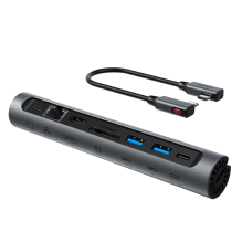 Acefast HUB daugiafunkcinis nešiojamojo kompiuterio stovas C tipo USB – 2x USB 3.2 Gen 1 (3.0, 3.1 Gen 1) / TF, SD / HDM