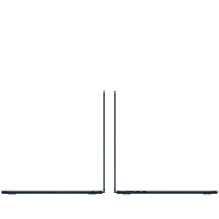 15 colių MacBook Air: Apple M3 lustas su 8 branduolių CPU ir 10 branduolių GPU, 16 GB, 256 GB SSD – vidurnaktis, modelis