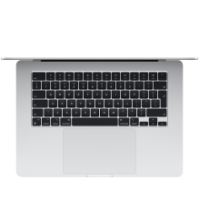 15 colių MacBook Air: Apple M3 lustas su 8 branduolių CPU ir 10 branduolių GPU, 24 GB, 512 GB SSD – sidabrinis, modelis 