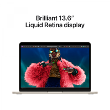 13 colių MacBook Air: Apple M3 lustas su 8 branduolių CPU ir 8 branduolių GPU, 16 GB, 256 GB SSD – Starlight, A3113 mode