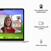 13 colių MacBook Air: Apple M3 lustas su 8 branduolių CPU ir 8 branduolių GPU, 16 GB, 256 GB SSD – Starlight, modelis A3