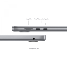 15 colių MacBook Air: Apple M3 lustas su 8 branduolių CPU ir 10 branduolių GPU, 24 GB, 512 GB SSD – Space Grey, modelis 