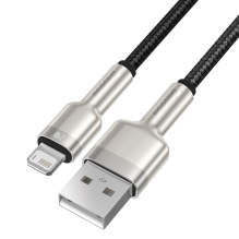 Baseus Cafule Series Metal Data USB-A / Lightning 2.4A laidas 1m - juodas