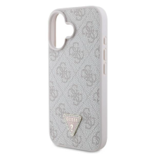 Guess Leather 4G Triangle Strass MagSafe iPhone 16 Case - Pink