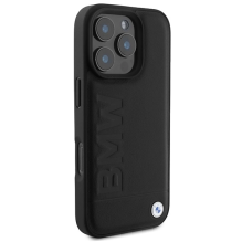 BMW Leather Hot Stamp iPhone 16 Pro Max Case - Black