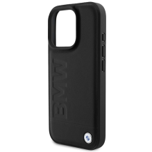 BMW Leather Hot Stamp iPhone 16 Pro Max Case - Black