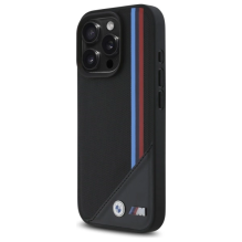 BMW M Meshed Tricolor Stripes MagSafe Case for iPhone 16 Pro - Black