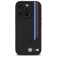 BMW M Meshed Tricolor Stripes MagSafe Case for iPhone 16 Pro - Black