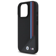 BMW M Meshed Tricolor Stripes MagSafe Case for iPhone 16 Pro - Black