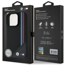 BMW M Meshed Tricolor Stripes MagSafe Case for iPhone 16 Pro - Black