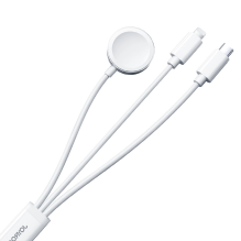 Joyroom S-IW008 3-in-1 cable magnetic charger USB-A - Lightning / USB-C 1.2m - white