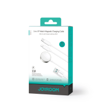 Joyroom S-IW008 3-in-1 cable magnetic charger USB-A - Lightning / USB-C 1.2m - white