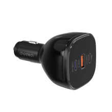 Choetech TC0024 car charger 160W 2x USB-C PD 3.1 1x USB-A - black