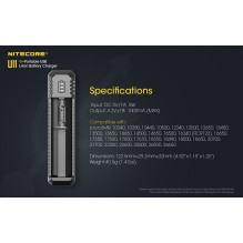 Nitecore UI1 Portable USB Intelligent Universal Baterijų įkroviklis