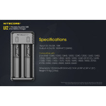 Nitecore UI2 Portable Dual-slot USB Baterijų įkroviklis