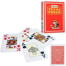 Modiano Texas Poker Hold Em Jumbo Index Žaidimų Kortos (Raudonos)