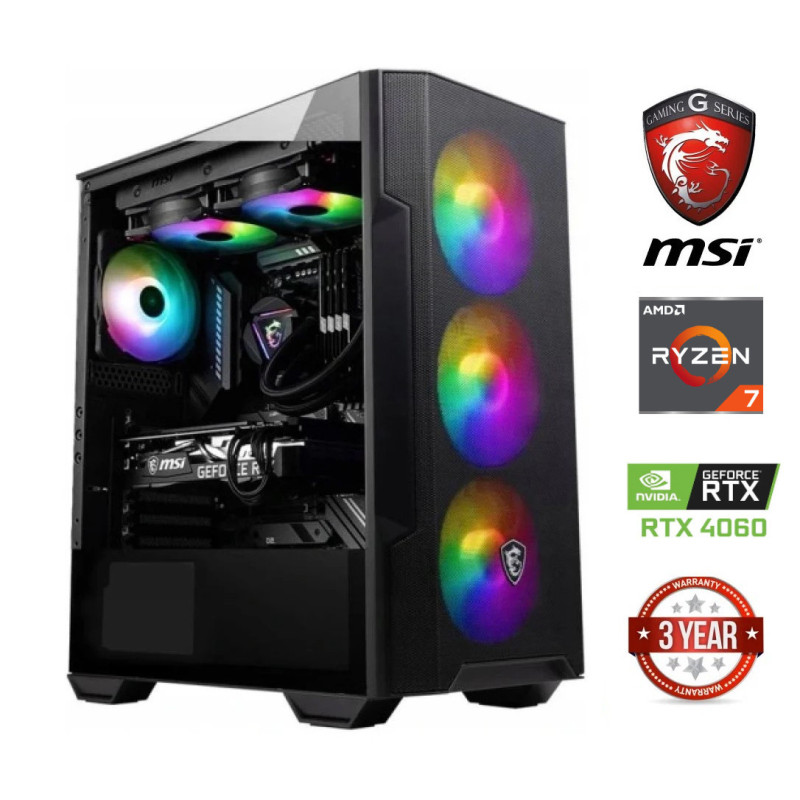 Ryzen 7 5700G 16GB 1TB SSD 1TB HDD RTX 4060 NoOs