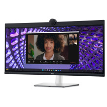 LCD Monitor, DELL, P3424WEB, 34&quot;, Curved / 21 : 9, Panel IPS, 3440x1440, 21:9, 60Hz, 5 ms, Speakers, Camera 4MP, Sw