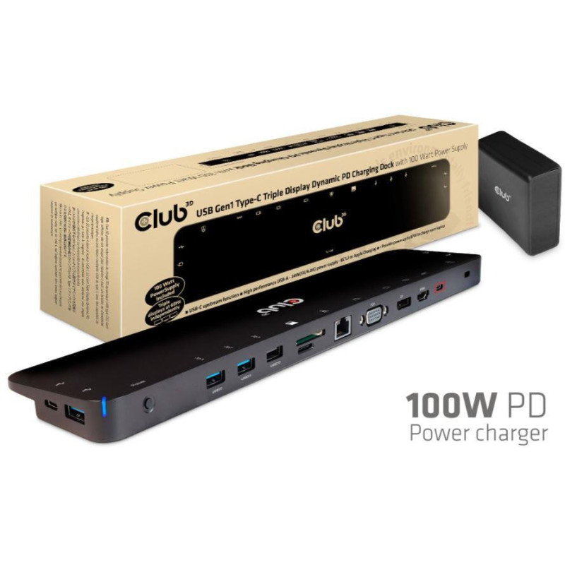 NB ACC DOCKING STATION / USB-C 100W CSV-1564W100 CLUB3D