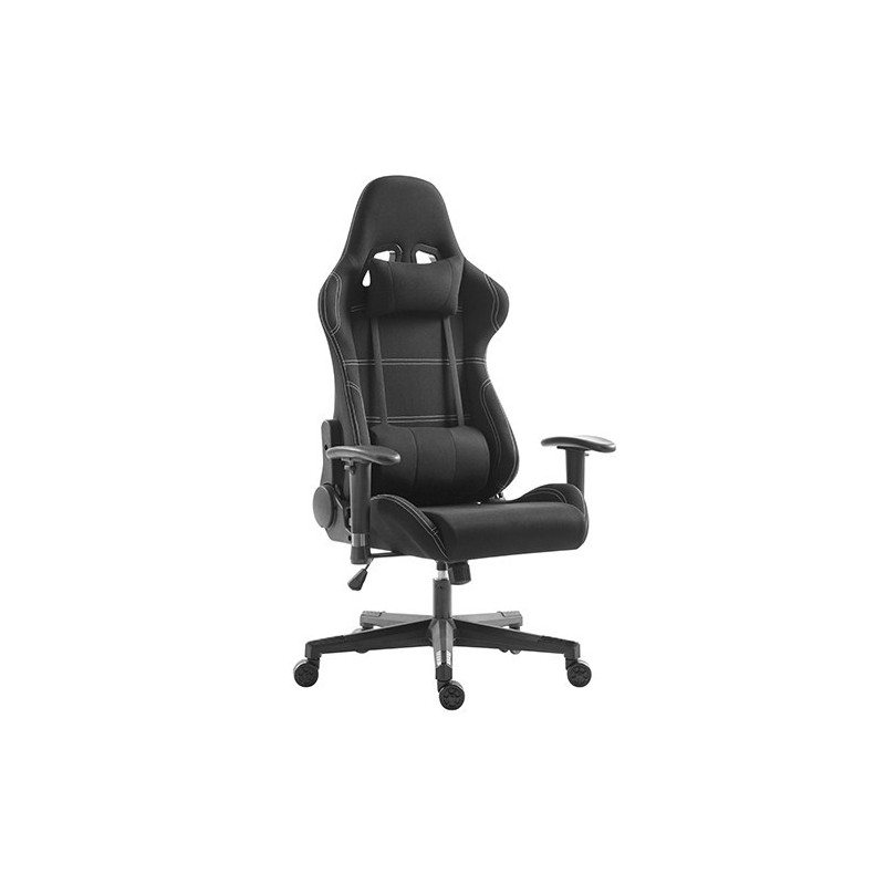 Gaming chair with headrest and lumbar support