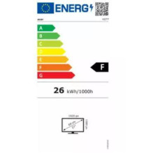 LCD monitorius, ACER, V277 E, 27&quot;, Panel IPS, 1920x1080, 16:9, 100Hz, matinis, 4 ms, garsiakalbiai, pakreiptas, juo