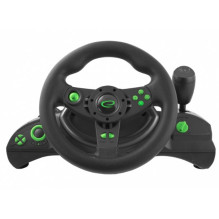 Esperanza EGW102 Gaming Controller Steering wheel PC,Playstation 3 Digital USB Black,Green