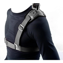 Adjustable shoulder strap with GoPro camera mount