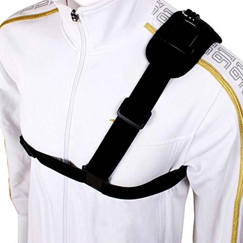 Adjustable shoulder strap with GoPro camera mount