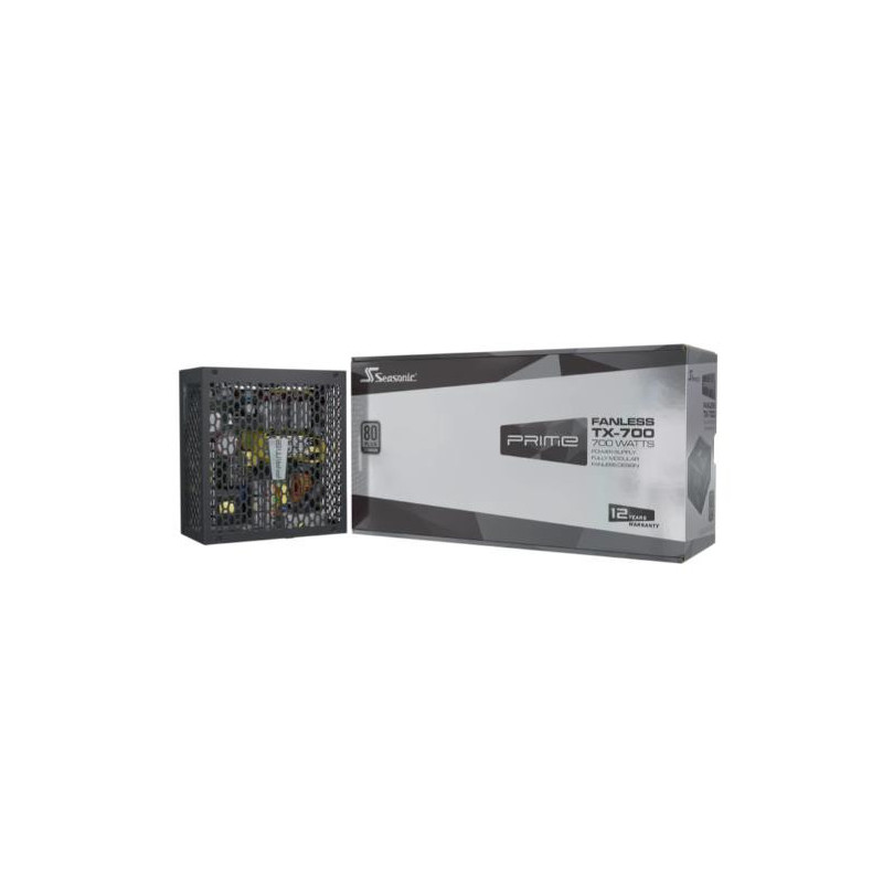 Power Supply, SEASONIC, PRIME FANLESS TX, 700 Watts, Efficiency 80 PLUS TITANIUM, MTBF 100000 hours, PRIME-TX-700