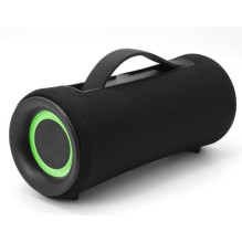 Portable Speaker, GEMBIRD, Black, Wireless, 1xUSB-C, SPK-BT-LED-04