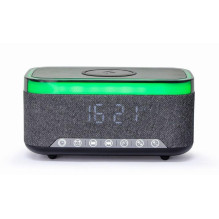 MOBILE CHARGER WRL&amp;ALARM CLOCK / DAC-SPKBT-QC15-BK GEMBIRD