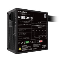 Power Supply, GIGABYTE, 550 Watts, Efficiency 80 PLUS SILVER, PFC Active, MTBF 100000 hours, GP-P550SS