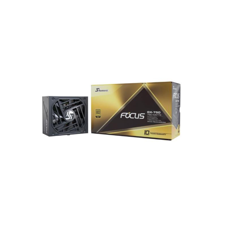 Power Supply, SEASONIC, FOCUS GX ATX 3.0, 750 Watts, Efficiency 80 PLUS GOLD, MTBF 100000 hours, FOCUS-GX-750-V4