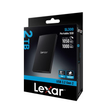 External SSD, LEXAR, SL300, 2TB, USB-C, Write speed 1000 MBytes / sec, Read speed 1050 MBytes / sec, LSL300002T-RNBNG